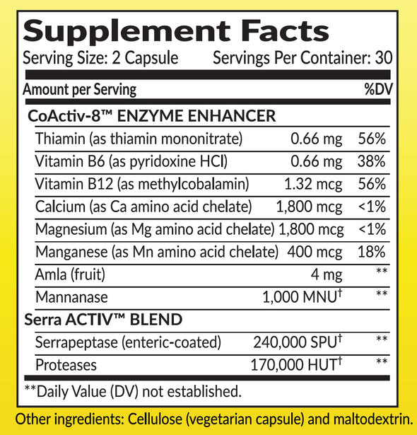 Ultra Potency Serrapeptase & Proteases 240,000 SPU